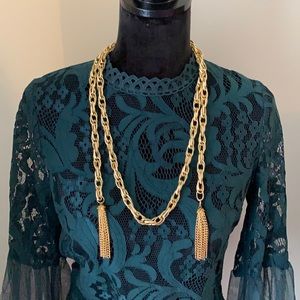 Gold necklace w/ earring set